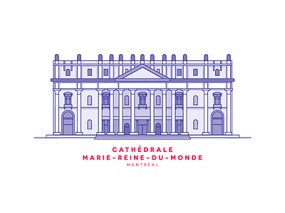 11_april_2016_Cilabstudio cathedral cilabstudio city illustration line marie reine montreal night