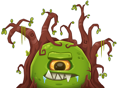 Swamp Thing blob game art gaze monster swamp vector