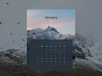 Freebie - Vector Calendar Design calendar design eps free freebie month mountain psd season vector winter year