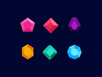 Gems gems icons solid stones ui web