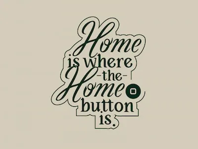 Home Button design designer font hand lettering letter lettering letters logotype script type typography