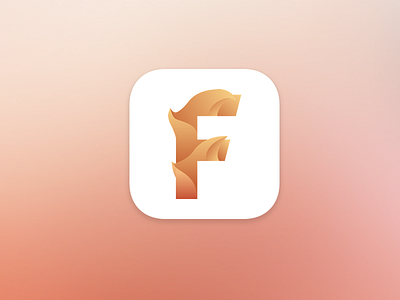 Daily UI Challenge #05 App Icon 5 app daily dailyui f fire fox icon ios letter logo typography