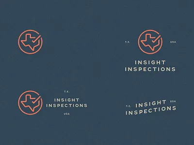 Insight Inspections - Options brand branding check check mark home inspector inspection logo logo mark mark pride texas