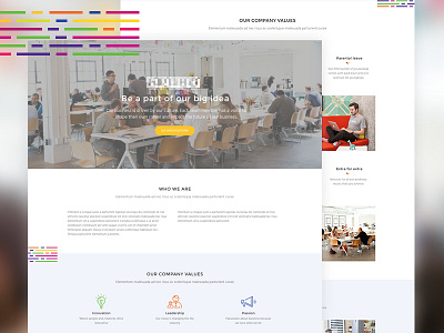 Careers Page careers design flat hiring homepage modern technology website