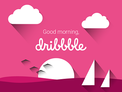 Hello Dribble material paper shadows vector