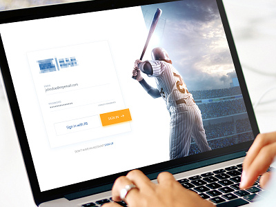 Login Page clean in login sign signup sports ui website white
