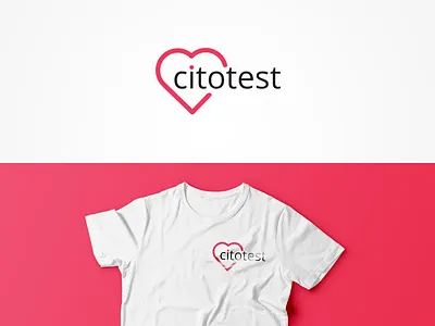 Citotest Logo branding citotest design friendly heart logo red serious