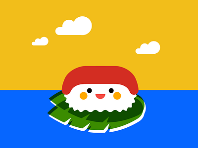 food buddy: sushi buddy food illustration series sushi tuna vector wip
