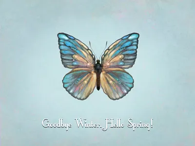 Butterfly art blue butterfly design digital painting drawing hand drawn handmade icon illustration painting photoshop