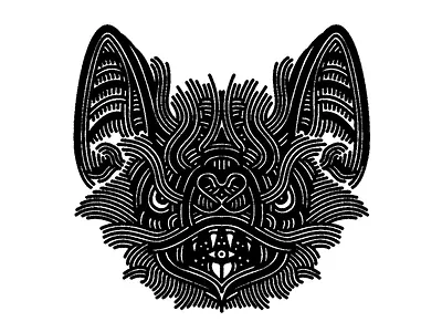 angry bat animal bat beast design graphic illustration linework mouse print screen printing