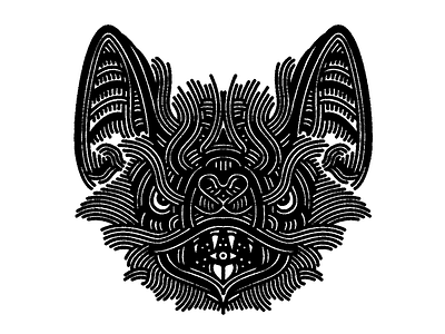 angry bat animal bat beast design graphic illustration linework mouse print screen printing