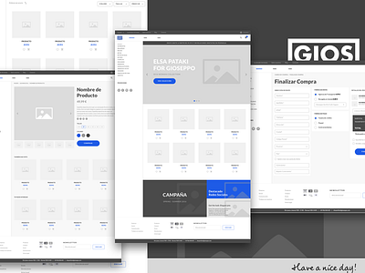 Online Store Wireframes ecommerce modular online store web wireframes