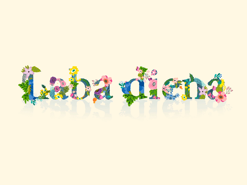 Not Another Spring Greeting 2d ae after effects animated floral labadiena lithuania mograph motiongraphics type typography