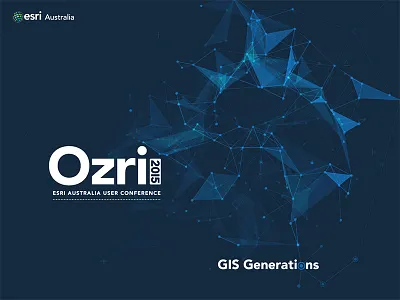 Ozri promotional illustration assets blue brand dark geometric shape ui