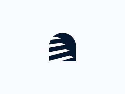 Staircase Logomark branding design logo negative space stairs