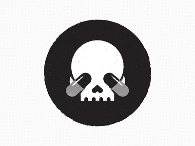 Death By Rx ben stafford death editorial illustration halftones macklemore overdose pills rx skull textures
