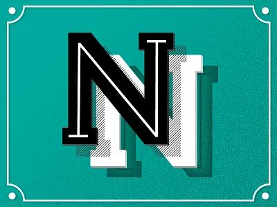 36 days of type - N 36days 36daysoftype black gradient grain green letter lettering n typo white
