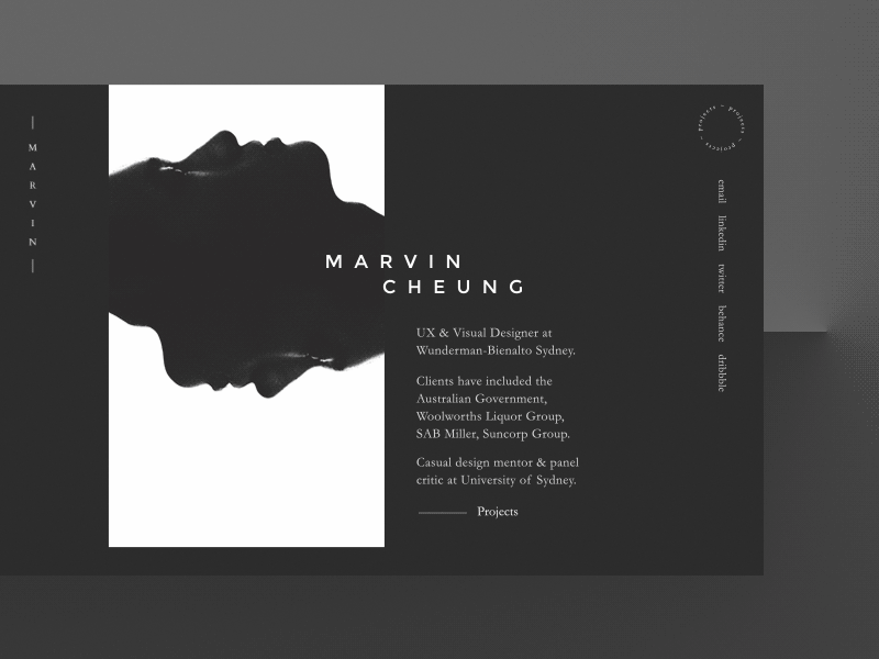 Portfolio Landing | 2015 abstract animation brand dark gif grid landing logo minimal portfolio