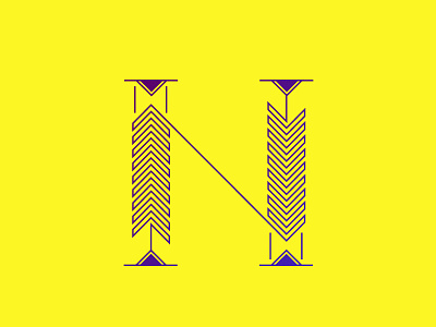 Nice N 36daysoftype aztec dribbble graphic design illustration letter logo type typo typography vector