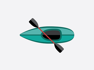 Kayak icon illustration kayak oars vector water