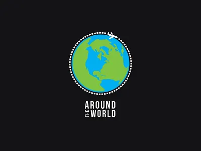 Around The World around blue cinema globe green plane planet shabang the word play world