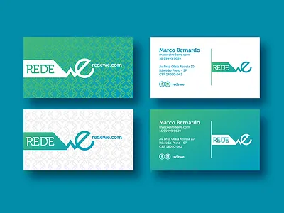 We Business Cards branding business card identity logo stationery we