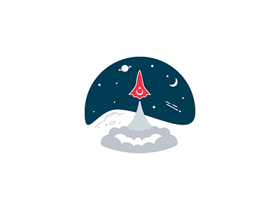 Turkish Space Agency (logo idea) v2 agency logo moon planet rocket space turkey turkish