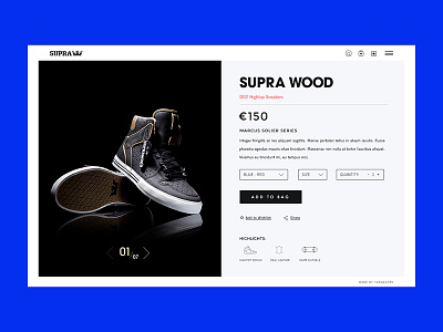 Supra Footwear mobile shoe sneaker supra ui ux website