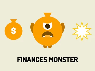 Finances Monster finances illustration monster