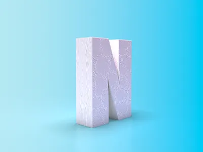 36 Daysoftype N 3d illustration typography