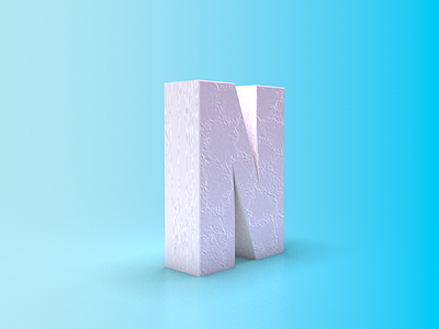 36 Daysoftype N 3d illustration typography