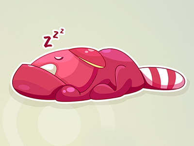 sleep cat happy pink