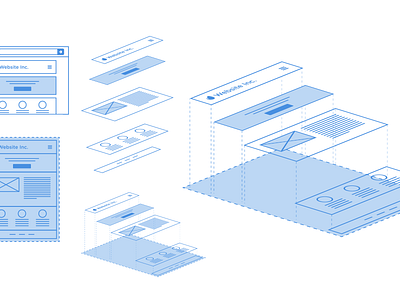 Website Inc. blueprint illustration