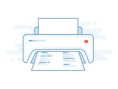 CV illustration 2 blue cv icon paper personal print printer redefinio resume