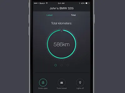 Access - Automotive control app concept app automotive biright. highlight car clean concept dark design ios minimalistic ui ui design
