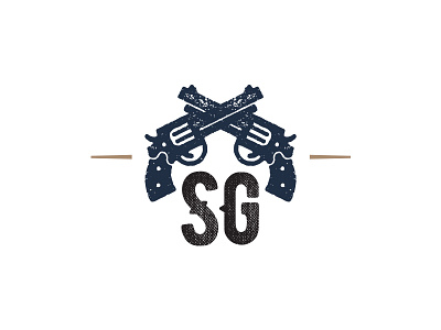 Smoking Gun Secondary Logo branding burgers guns logo pistols restaurant western