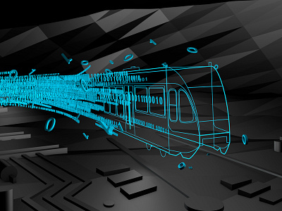 Train/Data 3d c4d code data it polygon train