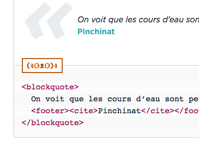 Blockquote Open blockquote button lennyface quote styleguide