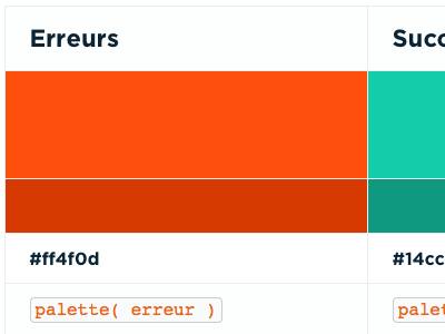 Colors code colors documentation hex sass styleguide