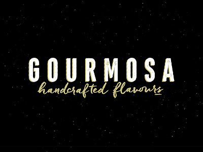 Gourmosa - Handcrafted Flavours branding flavours food gold gourmosa handcrafted indian logo uk