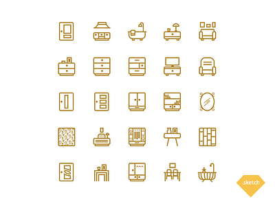 Furniture — Mobilya Icons door download freebie furniture icon kitchen room sketch svg