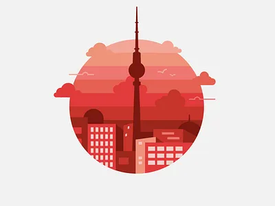 Berlin Badge badge berlin city drawing illustration nuances skyline vector