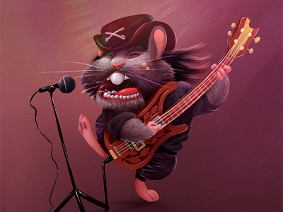 lemming Mr. Kill character heavy metal lemming lemmy lemmy kilmister music rock