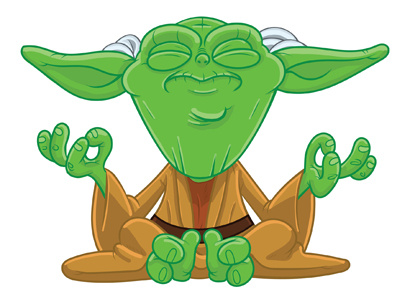 Yoda character design illustration