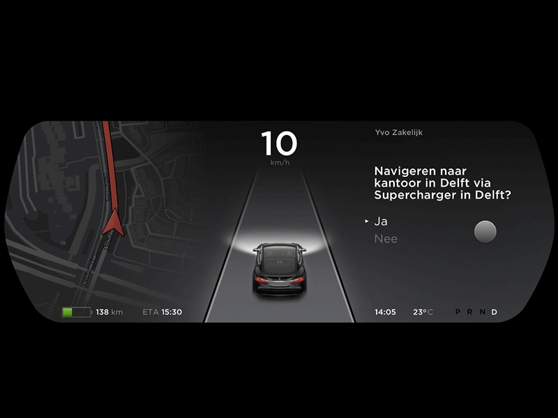 Tesla Instrument Cluster animation animation automotive car car ui car ux cockpit framer framerjs model tesla tesla model s