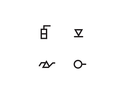 Brew process coffee icons illustration