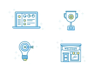 Franchise Illustrations franchise icons insurance monoweight