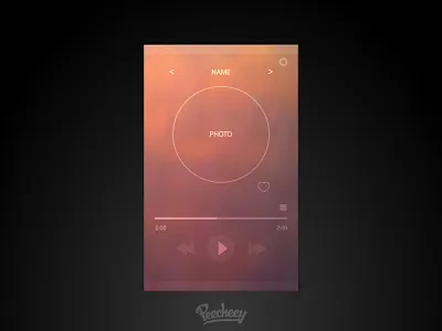 Music Player adobe device free mobile music player ui ux vector