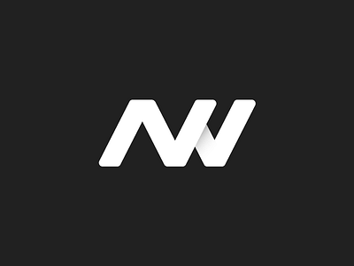 NW Logo black design dribbble gradient identity logo logomark nw type typography white