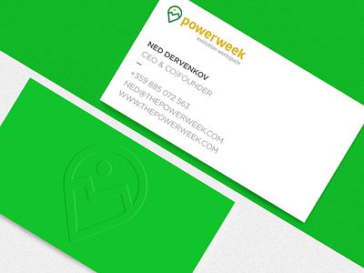 Business cards branding business card powerweek start up